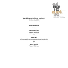 Lade das Bild in den Galerie-Viewer, Zusatzveranstaltung: Ticket für Cinema & Dinner "Amrum" am 25.01.2026