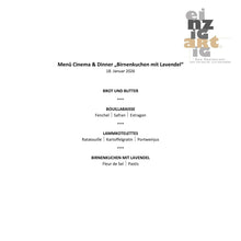 Lade das Bild in den Galerie-Viewer, Ticket für Cinema & Dinner "Birnenkuchen mit Lavendel" am 18.01.2026