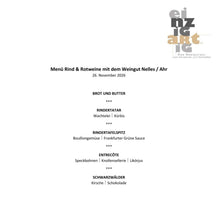 Lade das Bild in den Galerie-Viewer, Tickets für "Rind &amp; Rotwein mit dem Weingut Nelles an der Ahr" am 26. November 2026
