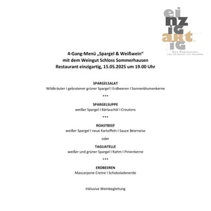 Ticket für „Spargel & Weißwein“ mit dem Weingut Schloss Sommerhausen am 15.05.2025