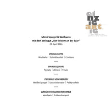 Lade das Bild in den Galerie-Viewer, Ticket für „Spargel &amp; Weißwein“ mit dem Weingut Van Volxem am 29. April 2026
